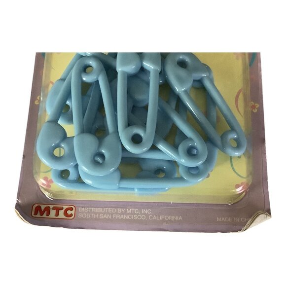 Baby Diaper Pins 2.5 Inch PF-1602 Blue 3 Packs 12 Pins Each By MTC - Picture 4 of 7
